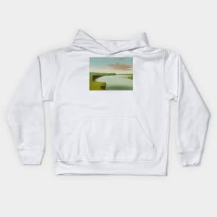 Distant View of the Mandan Village by George Catlin Kids Hoodie